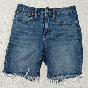 Madewell Bermuda length denim shorts